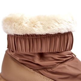 Seastar Bottes de neige pour femmes sur une semelle épaisse beige noire 2