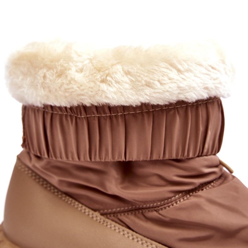 Seastar Boots de neige femme beiges à semelle épaisse 2