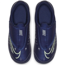 Chaussures de football Nike Mercurial Vapor 13 Club Mds Mg PS (V) Jr CJ1149 401 bleu bleu marine 1