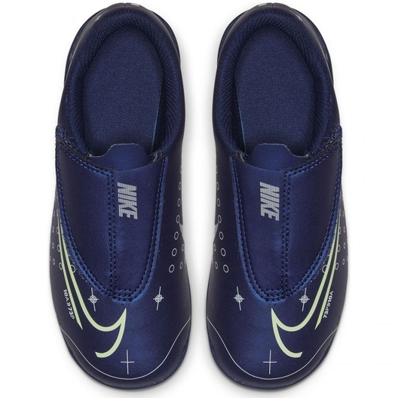 Chaussures de football Nike Mercurial Vapor 13 Club Mds Mg PS (V) Jr CJ1149 401 bleu bleu marine 1