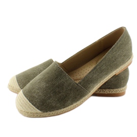 Espadrilles à bout renforcé en lin JH23P Vert 3