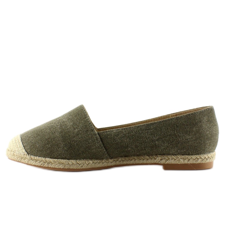 Espadrilles à bout renforcé en lin JH23P Vert 1