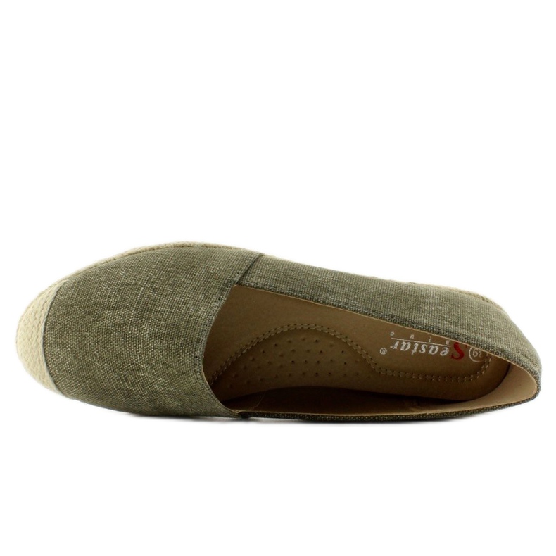 Espadrilles à bout renforcé en lin JH23P Vert 2