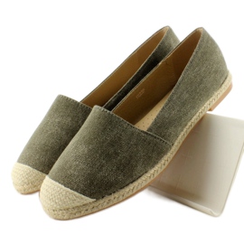 Espadrilles à bout renforcé en lin JH23P Vert 4