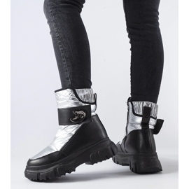 Bottes de neige Mejia isolées grises argent 1 Bottes de neige Mejia isolées grises argent 1