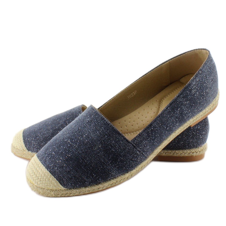 Espadrilles avec embouts en lin JH23P D. Bleu 1
