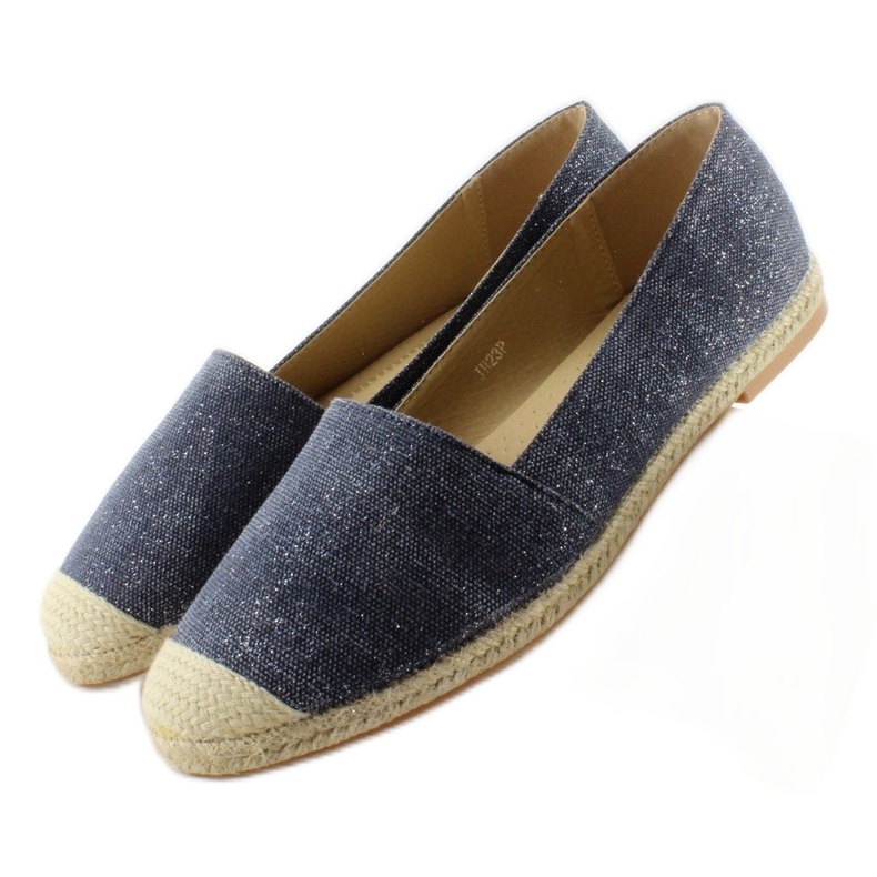 Espadrilles avec embouts en lin JH23P D. Bleu 2