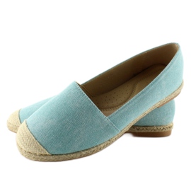 Espadrilles avec embouts en lin JH23P L. Bleu 3