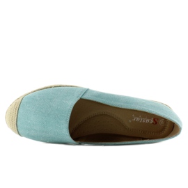 Espadrilles avec embouts en lin JH23P L. Bleu 2