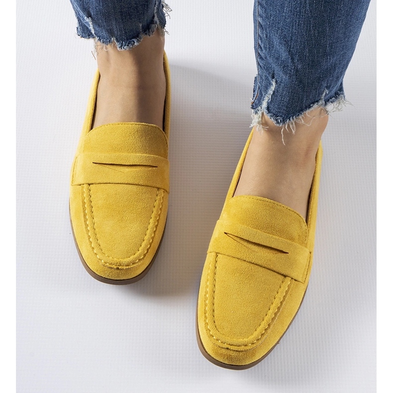 Mocassins Medford en éco-daim jaune 1