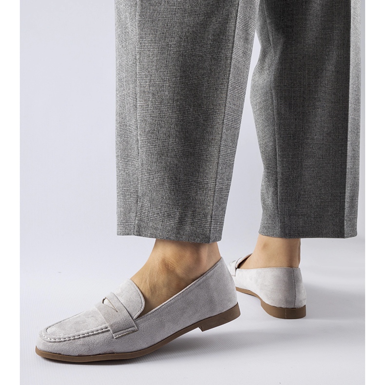 Mocassins en éco-suède Medford gris 1