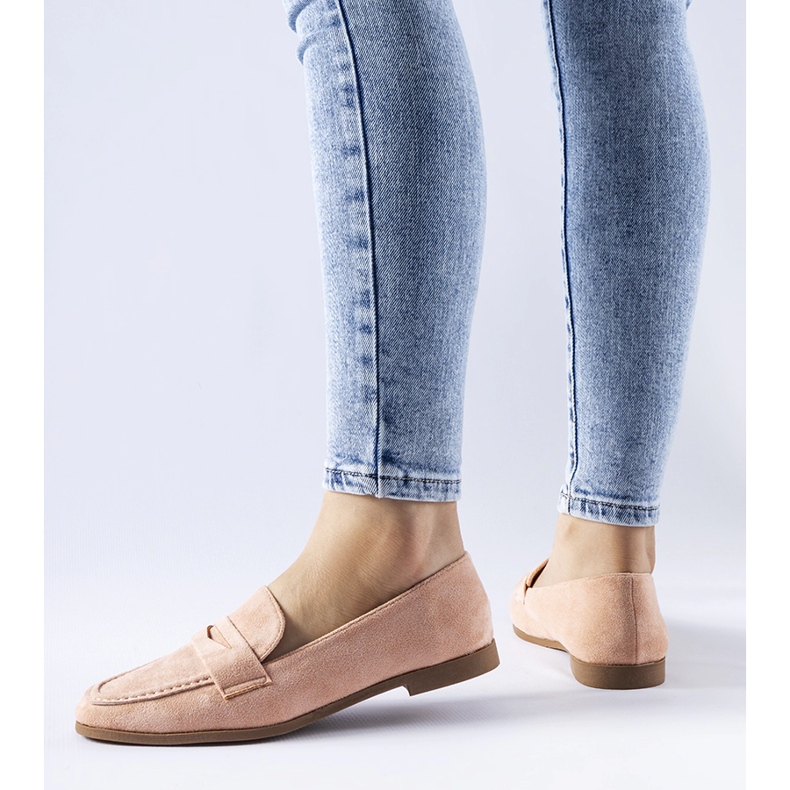 Mocassins en éco-suède Medford rose 1