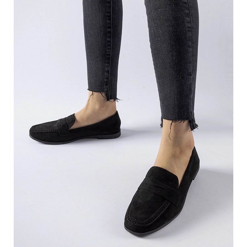 Mocassins Medford en éco-daim noir le noir 1