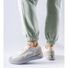 Baskets grises en matières combinées Gallo 1 Baskets grises en matières combinées Gallo 1