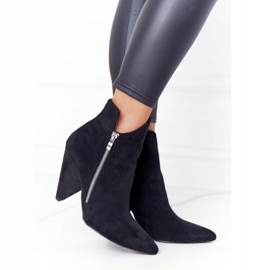 Bottines Asymétriques à Talons Hauts Lu Boo Noir 3