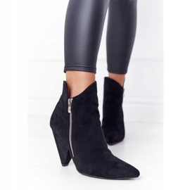 Bottines Asymétriques à Talons Hauts Lu Boo Noir 2