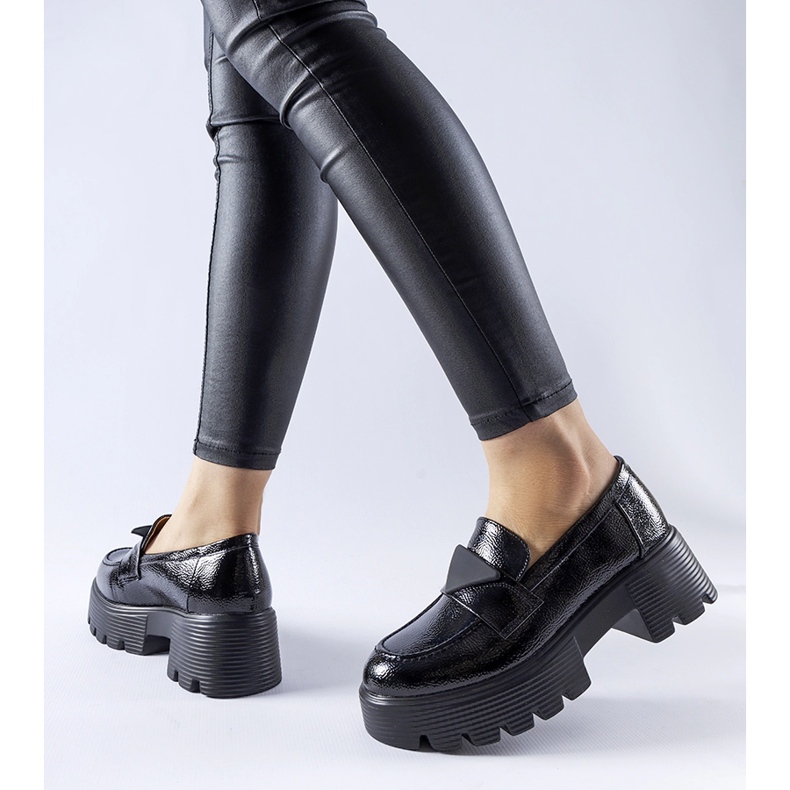 Mocassins Eligio vernis noirs 1