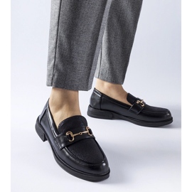 Mocassins noirs avec boucle Gennaro le noir 1