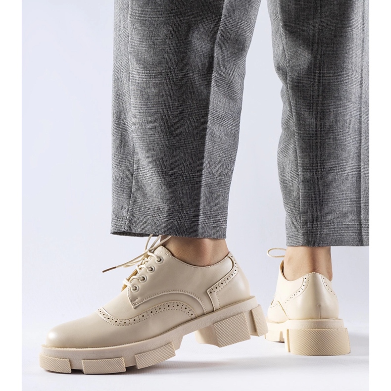 Chaussures à lacets Piazzetta beiges 1