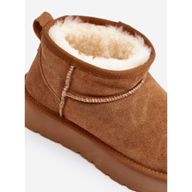 Bottes de neige basses en daim à la mode Camel Nucca brun 3