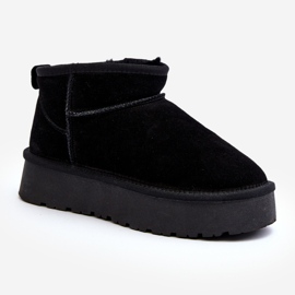 Bottes de neige basses en daim à la mode Black Nucca le noir 8
