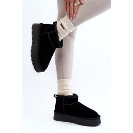 Bottes de neige basses en daim à la mode Black Nucca le noir 4
