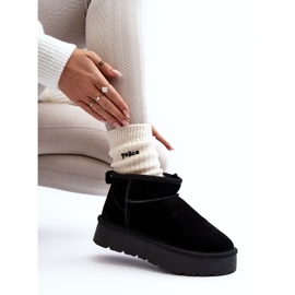 Bottes de neige basses en daim à la mode Black Nucca le noir 6
