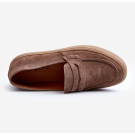 Zazoo 1574 Mocassins en daim pour hommes, beige foncé 1