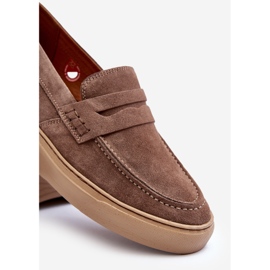 Zazoo 1574 Mocassins en daim pour hommes, beige foncé 3