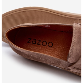 Zazoo 1574 Mocassins en daim pour hommes, beige foncé 4