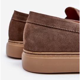 Zazoo 1574 Mocassins en daim pour hommes, beige foncé 6