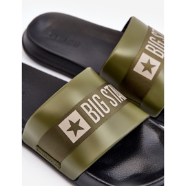 Tongs classiques pour hommes Big Star LL174458 Kaki vert 2