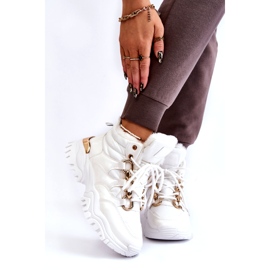 Bottes Sport Isolées Femme Trappeurs Lacets Blanc Bastini blanche 1