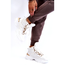 Bottes Sport Isolées Femme Trappeurs Lacets Blanc Bastini blanche 3