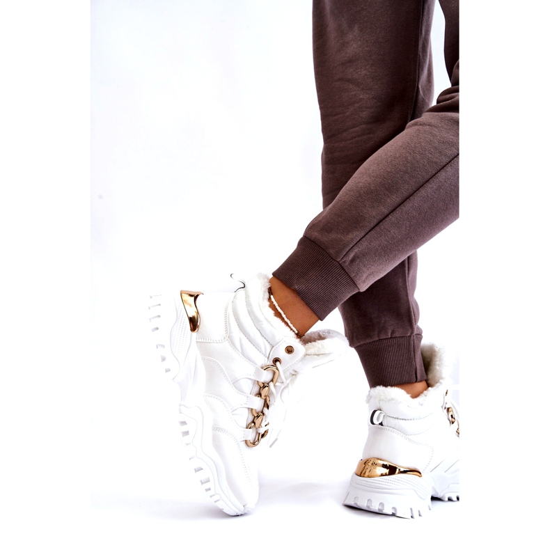 Bottes Sport Isolées Femme Trappeurs Lacets Blanc Bastini blanche 4