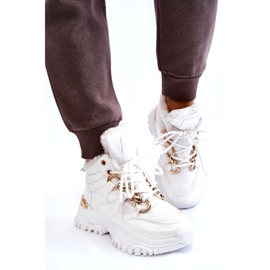 Bottes Sport Isolées Femme Trappeurs Lacets Blanc Bastini blanche 5