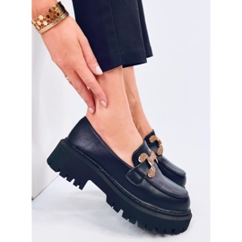 Mocassins plateforme pleine fleur Buess Black noir 1
