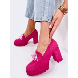 Mocassins Nadine Bottines à talons fuchsia rose 1