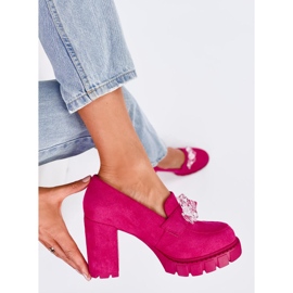 Mocassins Nadine Bottines à talons fuchsia rose 2