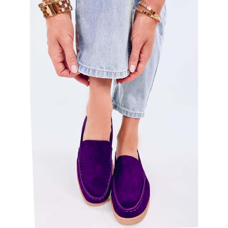 Mocassins doux pour femmes de Justt Purple violet 1
