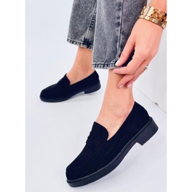 Mocassins femme en daim Antye Noir le noir 1