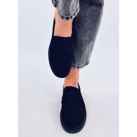 Mocassins femme en daim Antye Noir le noir 3