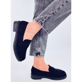 Mocassins femme en daim Antye Noir le noir 4