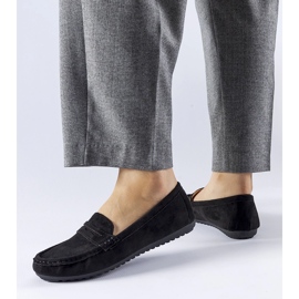 Mocassins noirs en éco-daim Cellarengo le noir 2