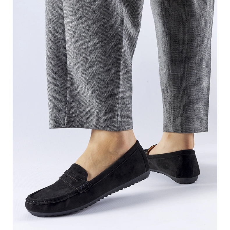 Mocassins noirs en éco-daim Cellarengo 2