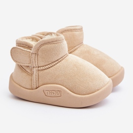 Bottes de neige pour enfants beiges doublées de fourrure, Benigna 1
