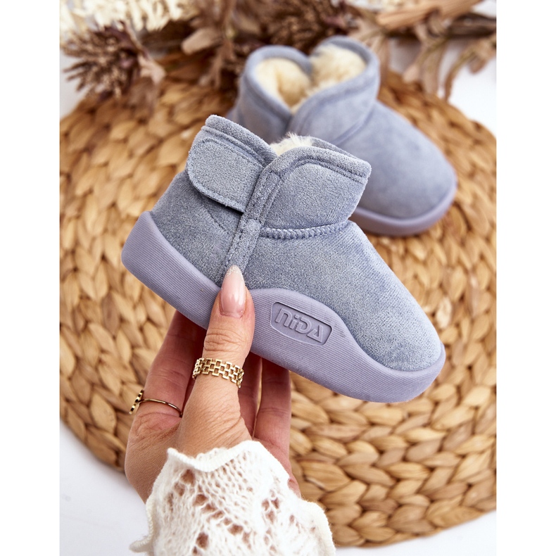 Bottes de neige pour enfants Benigna avec isolation en fourrure bleu 2