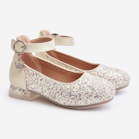 Ballerines enfant à paillettes Or Pardride d'or 1