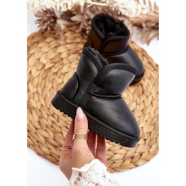 Bottes de neige en cuir écologique pour enfants Noir Husalta le noir 2