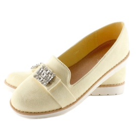 Mocassins Daim Pastel T245 Jaune 1